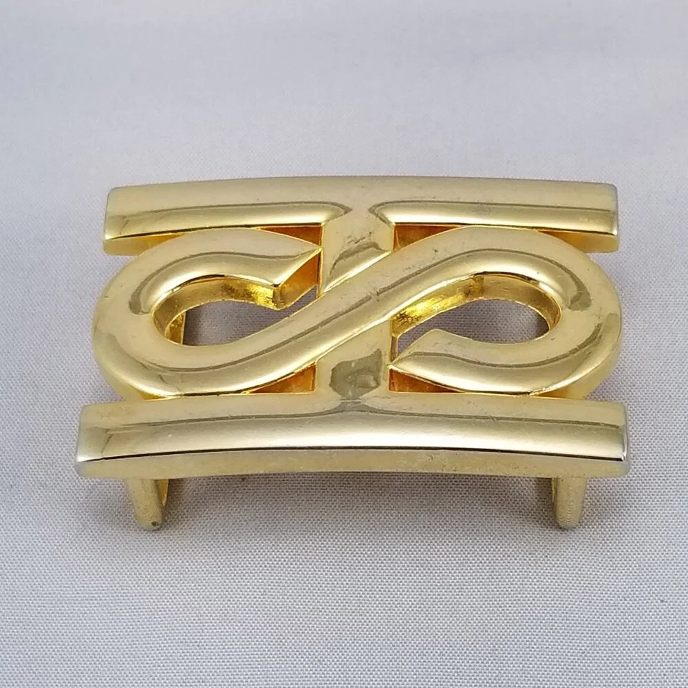 Vintage‎ Belt Buckle Womens S Shape Infinity Gold Color